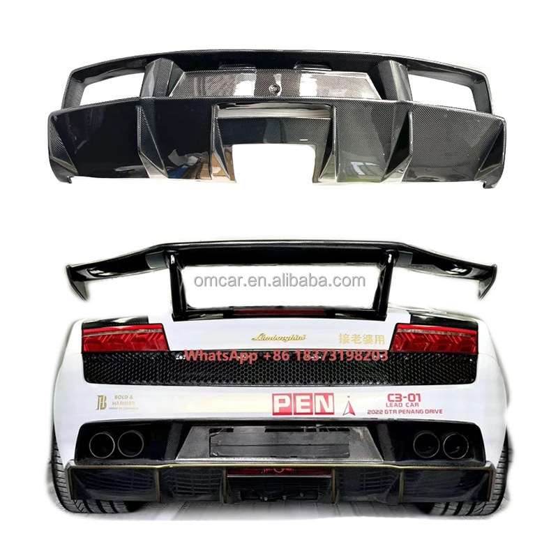 

Внешние аксессуары для автомобиля, задний бампер из углеродного волокна, диффузор для губ, комплект кузова для Lamborghini Gallardo LP550 LP560 LP570, автозапчасти