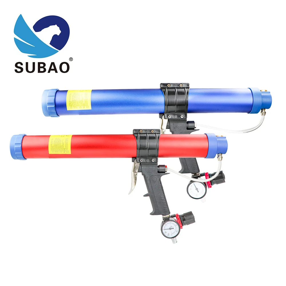 SUBAO 600Ml นิวเมติกปืนกาว Air วาล์วซิลิโคนไส้กรอกเครื่องมือกาวยางแก้ว Grouting ความดันปืนกาวหัวฉีด
