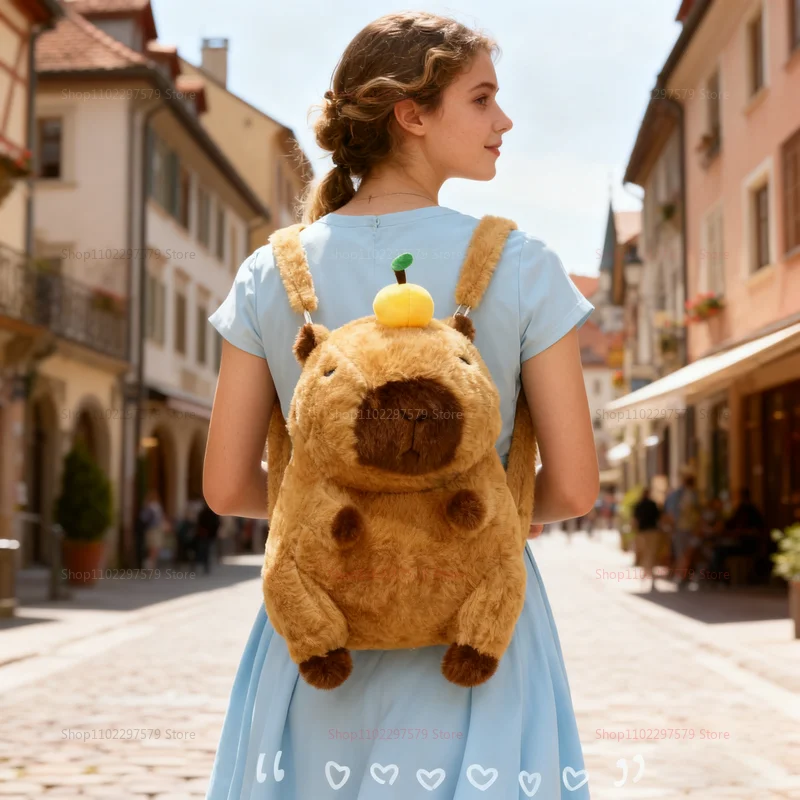 กระเป๋าเป้ตุ๊กตาขนนุ่มสำหรับเด็กผู้หญิง ไปเที่ยว กระเป๋าขนสัตว์ กระเป๋าเป้ขนาดเล็ก กระเป๋าสะพายตุ๊กตาน่ารัก ของขวัญสำหรับเด็ก วัยรุ่น