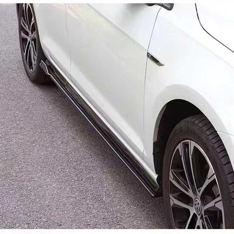 ل Vw Golf Mk7 Golf Mk7.5 GTI R R-Line 2012-2020 التنانير الجانبية المفسد الفاصل الناشر 4 قطعة ماكستون نمط سيارة الجانب تنورة ضبط