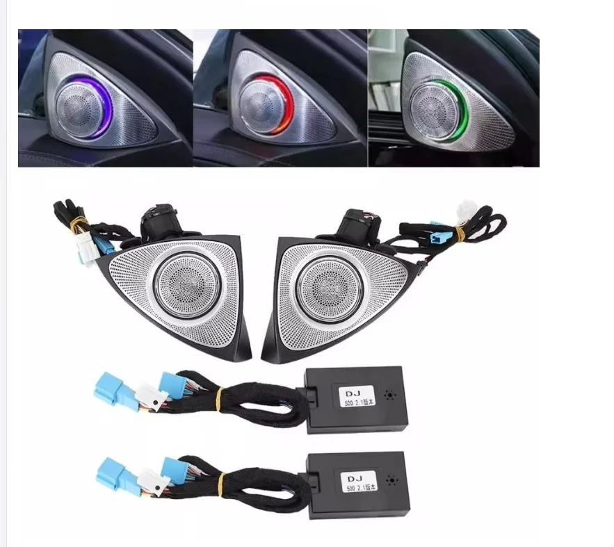 High Quality Car Loudspeaker 3D Rotate Rising Tweeter Speakers for B-ENZ C E S Class GL GLS GLE GLC Ambient Music