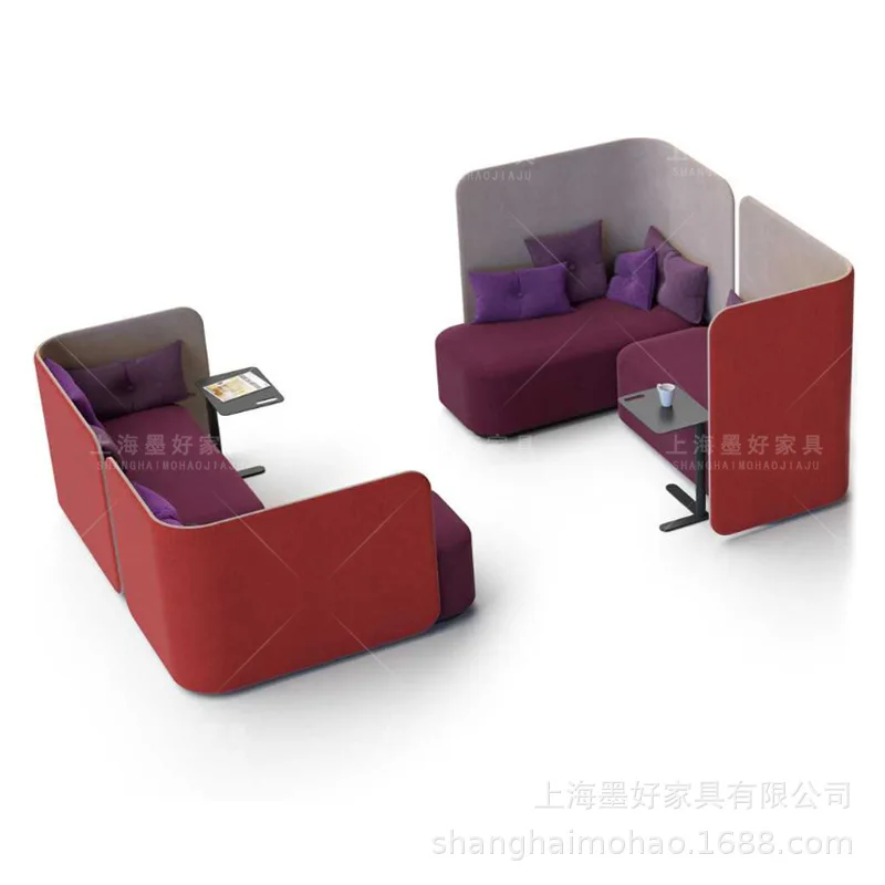 Customized European high backrest screen combination, sofa designer creative privacy cafe office rest area negotiation