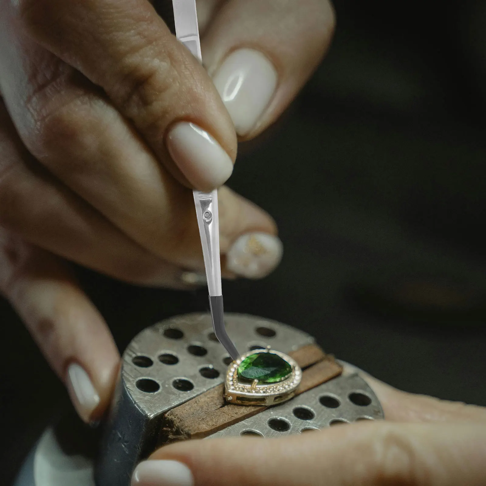 Pinzette per timbri da 2 pezzi Pinzette per lavorazione in acciaio inossidabile per lavori di precisione Strumenti per applicatori di ciglia Creazione di gioielli leggeri