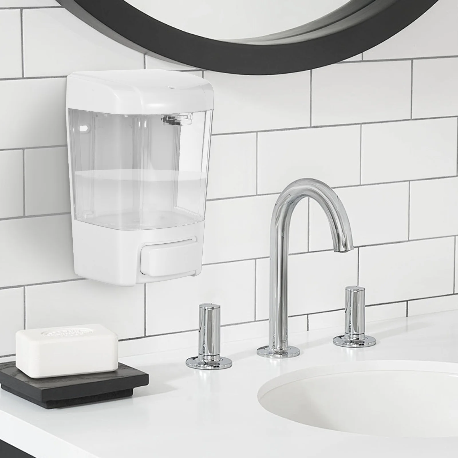 

Wall Mounted Soap Dispenser 800Ml Manual Liquid Pump For Bathroom Kitchen Hotel Restaurant Shampoo Conditioner Refillable