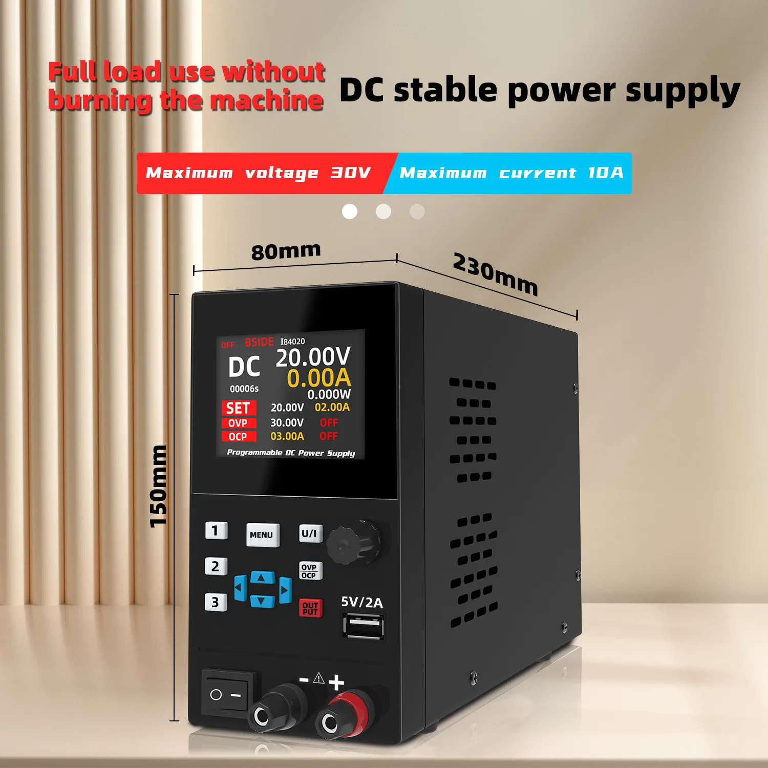 BSIDE programmable DC regulated power supply I8 mobile phone computer maintenance 30V10A/40V20A voltage adjustable