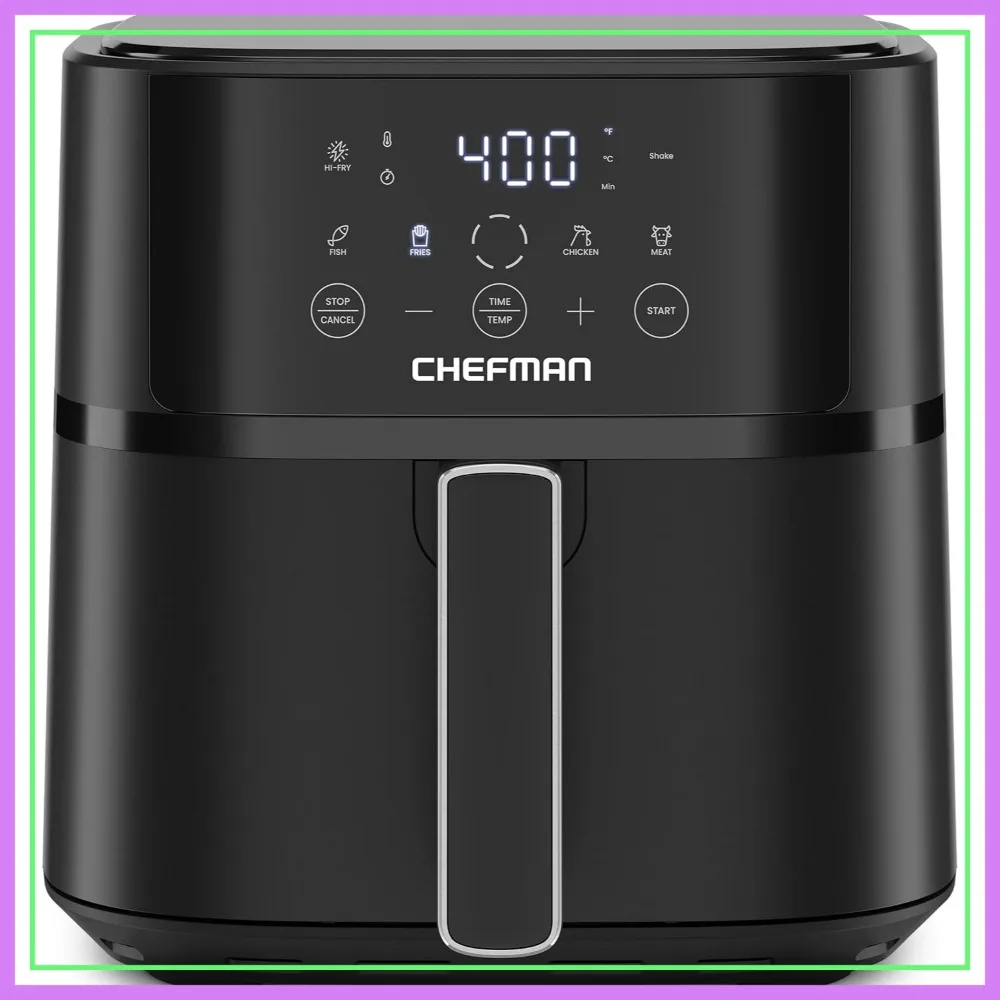 

6 QT Air Fryer, Touchscreen with 4 Presets, Nonstick Basket, Dishwasher Safe, Extra Crisp Technology