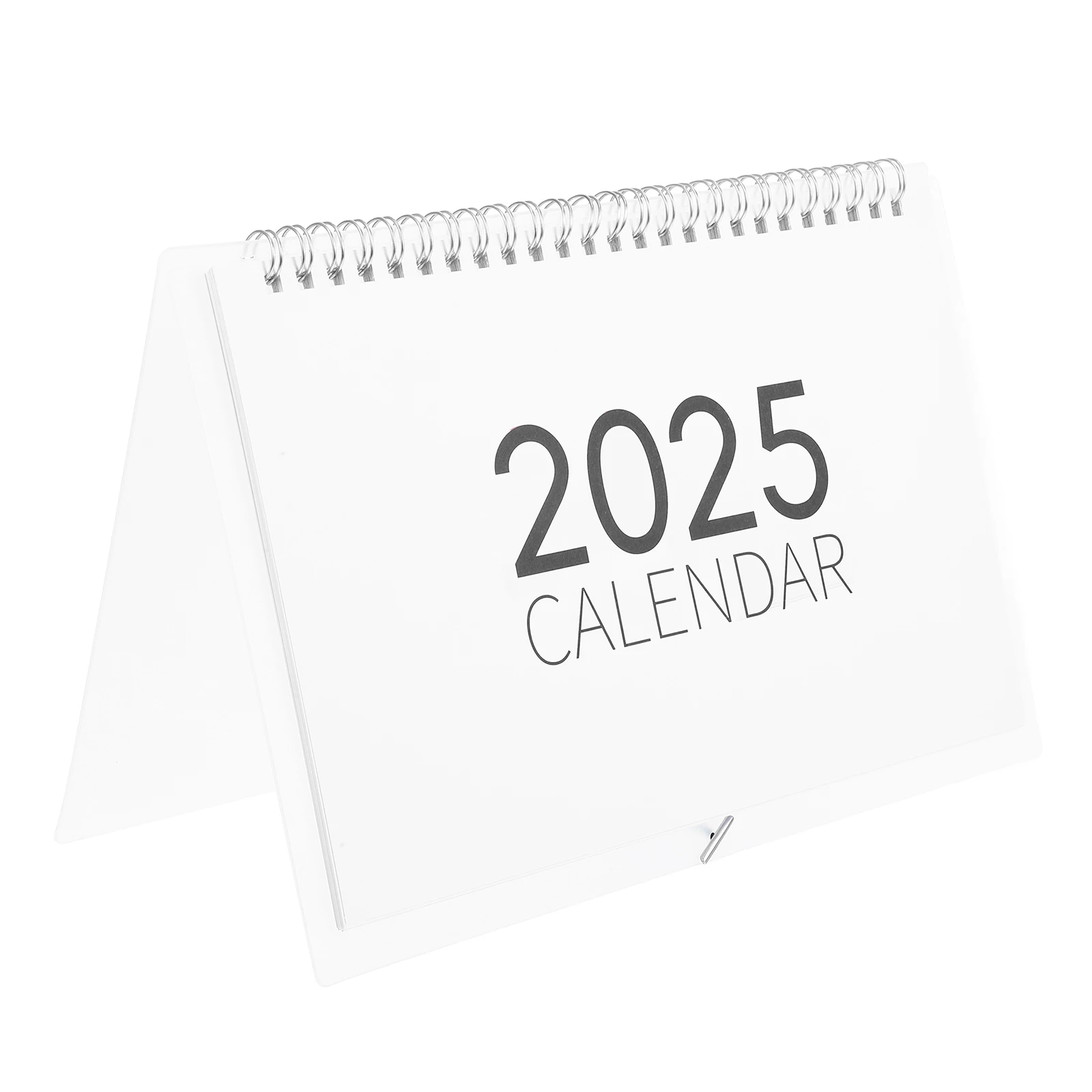 2025 Tabletop Calendar Minimalist Flip Desk Office Organizer Ample Space for Notes Paper Material Modern Decorative