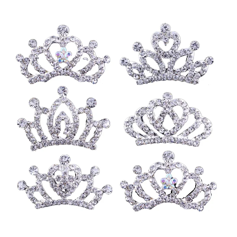 Hot Sale Cute Pet Dog Cat Hair Jewelry Accessories Mini Cute Flower Crystal Rhinestone Princess Crown Hair Comb Birthday Party