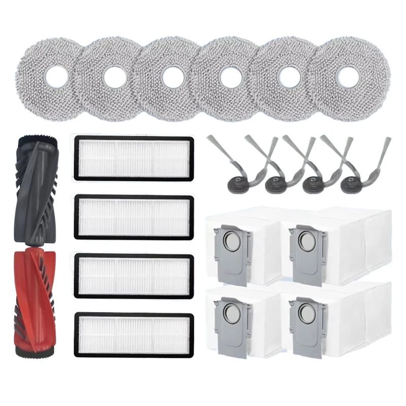 

A44F-Compatible For Roborock Qrevo Curv Robot Vacuum Spare Parts Main Side Brush Mop Pad HEPA Filter Dust Bag Accessories