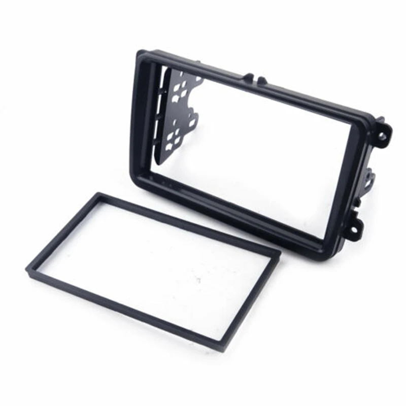 2 Din Car Radio Fascia Frame Panel DVD Dash Interior Trim for Volkswagen for VW Touran Caddy SEAT for Skoda Fabia Octavia 2