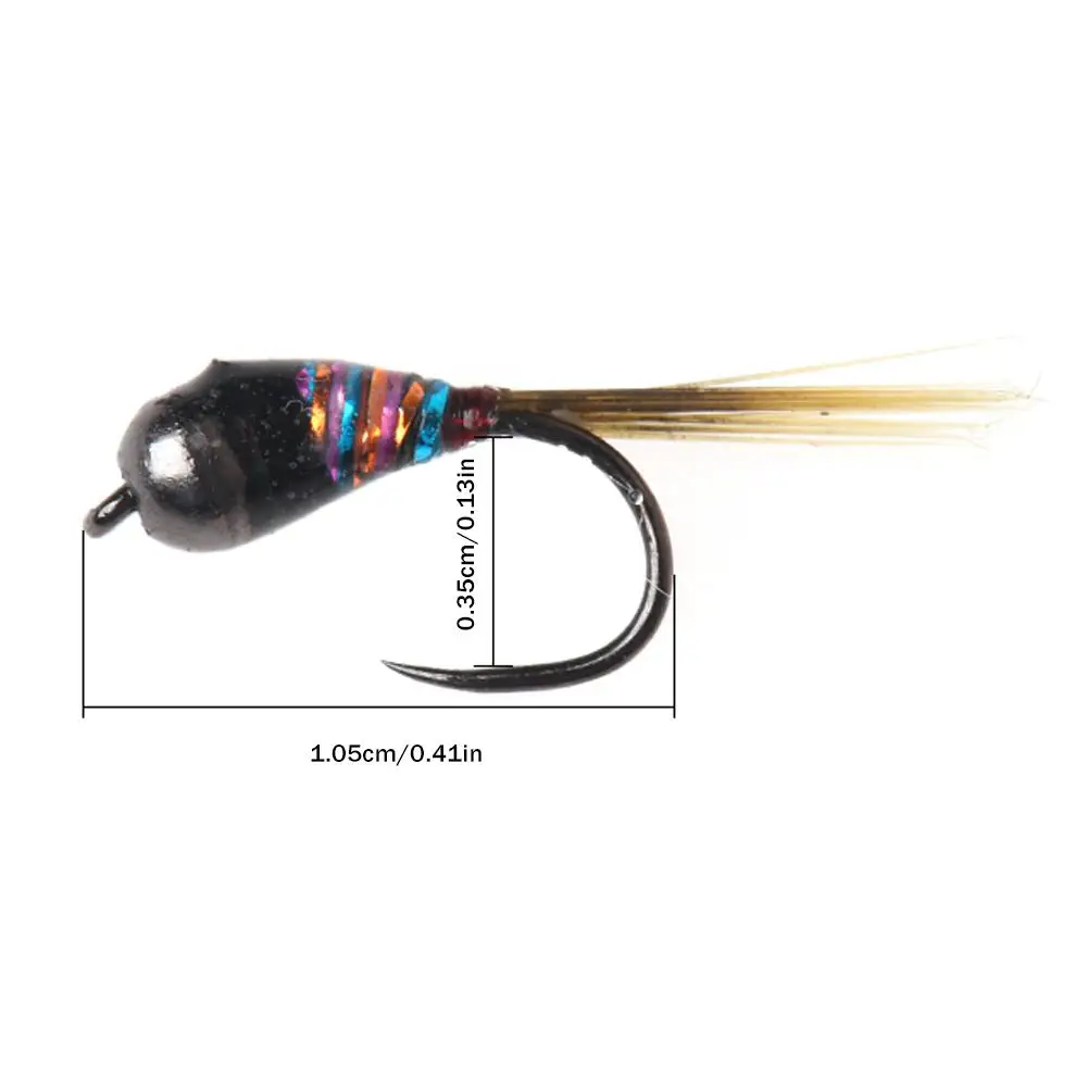 6PCS Tungsten Perdigon Nymph Beadheads Fly - Quick Sink for Rainbow Brown Trout Grayling Brook Trout Fishing