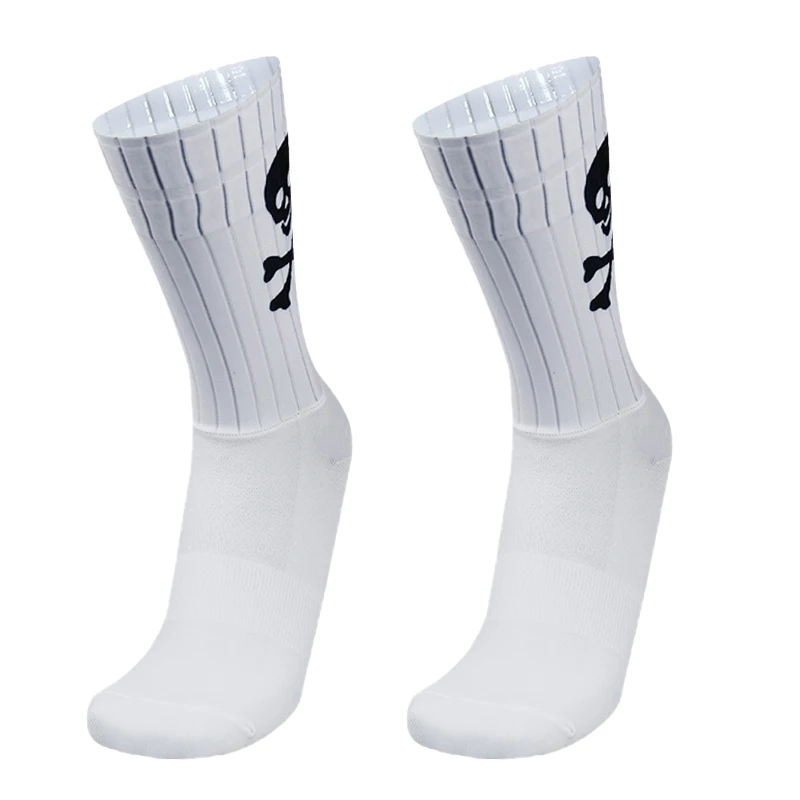 Skull Non-slip Sports Silicone Aero Cycling Socks Breathable Pattern Road Bike Racing Socks Calcetines Ciclismo - view 6