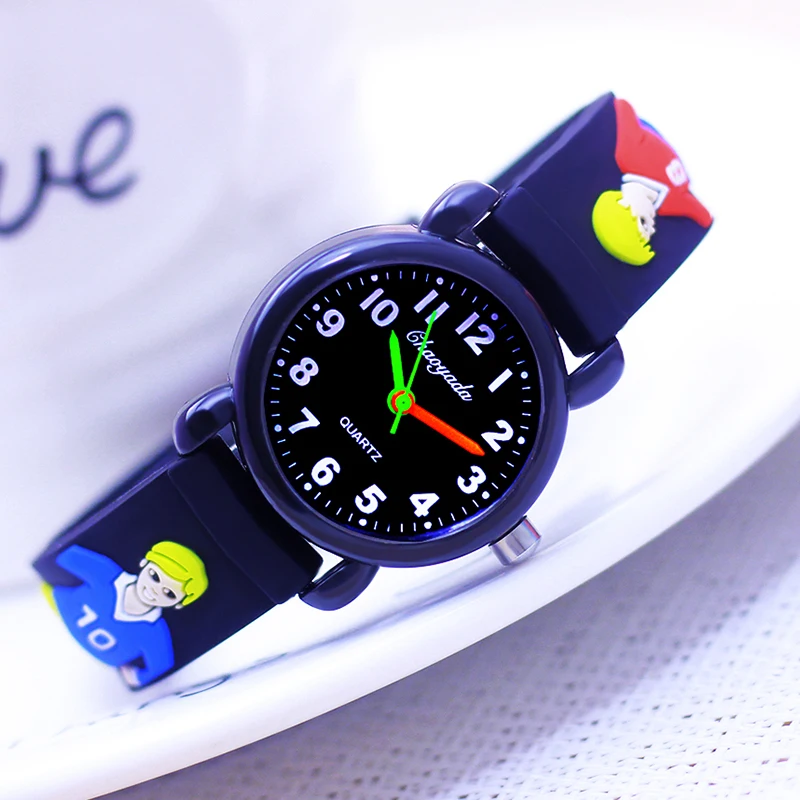 2024 fashion football children watches boys girls little kids study time electric watches silicone cool football player clocks