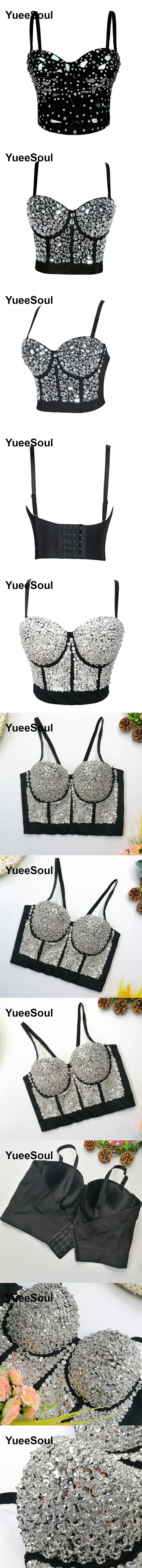 Black Y2K Tops White Rhinestone Sequins Tassel Slim Crop Top New Gothic Party Club Wedding High Street Sexy Corset Top Camis