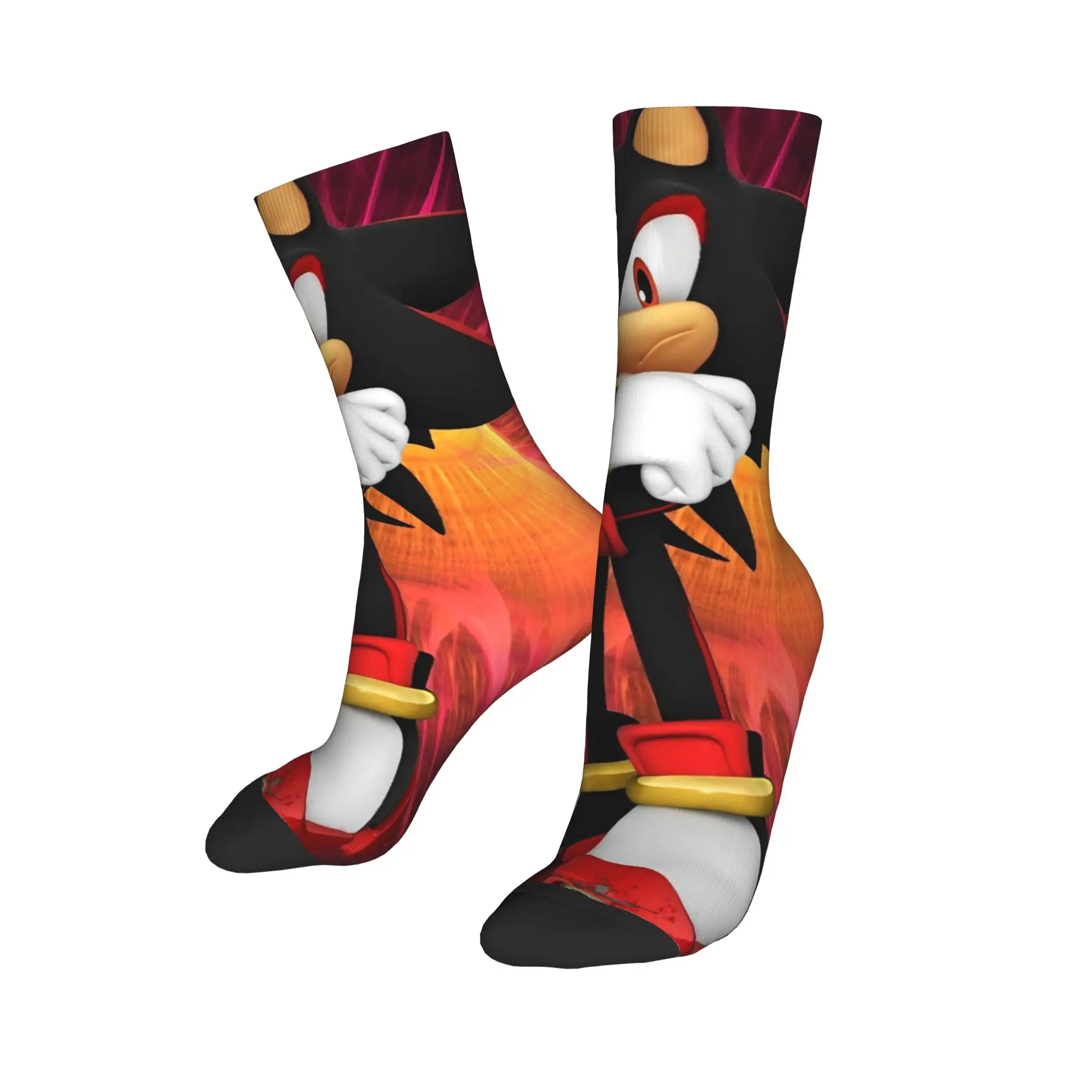 Shadow The Hedgehogs Socks Men's Women's Harajuku Cartoon Socks Spring Summer Autumn Winter Middle Tube Stockings