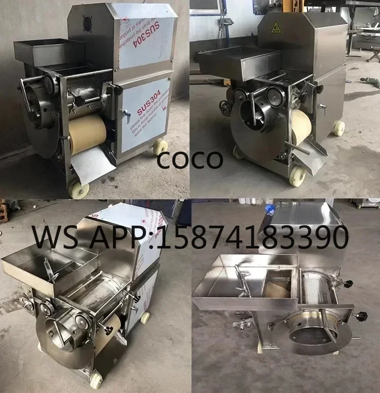 Industrial Automatic Fish Deboning Machine, Commercial Fish Meat Bone Separator for Seafood Processing
