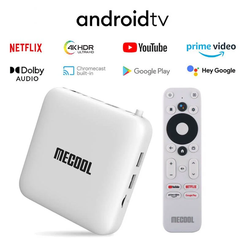 ТВ-приставка Android 2025 Amlogic S905X2 Сертифицированный Google Netflix 4K USB3.0 LAN 5G WiFi Dolby Atmos Audio Midea Player TV BOX