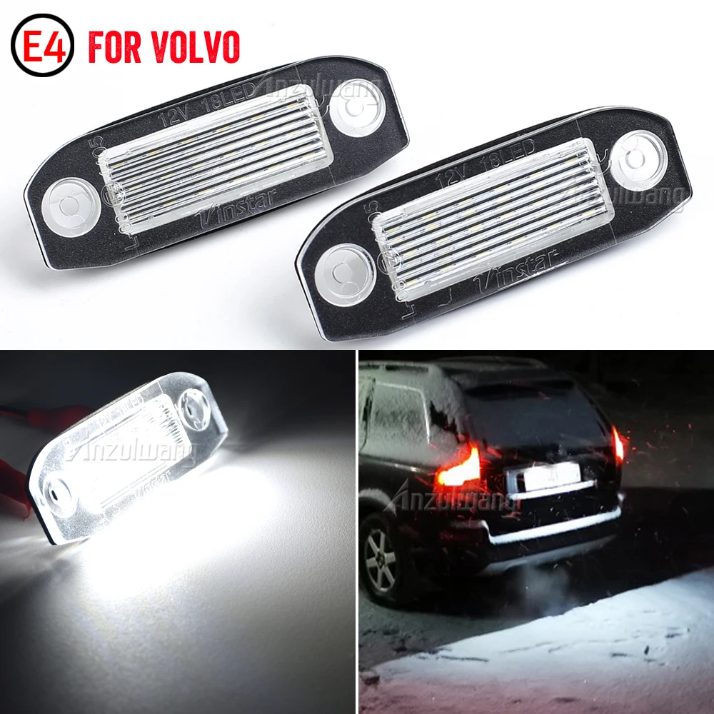 

2pcs Volvo LED License Plate Light Canbus Number Lamp No Error For Volvo S80 XC90 S40 V60 XC60 S60 C70 V50 XC70 V70