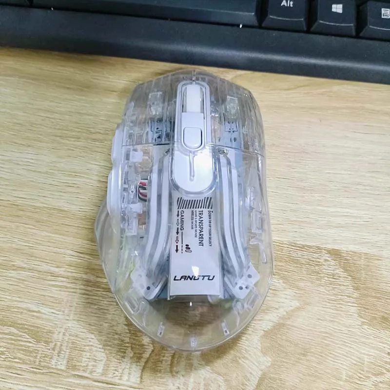 G4 Gaming Muis Tri-Mode 2.4G/BT/Bedraad RGB Lichteffect Transparant Shell Ontwerp 3600DPI Kantoor E-Sport Muis Controller