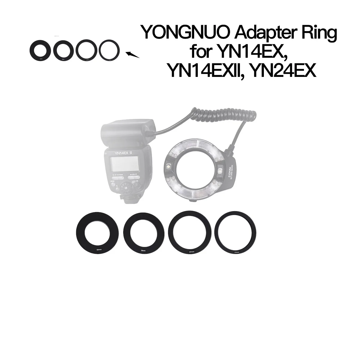 Adapter Ring for YongNuo YN14EX YN14EX II YN24EX