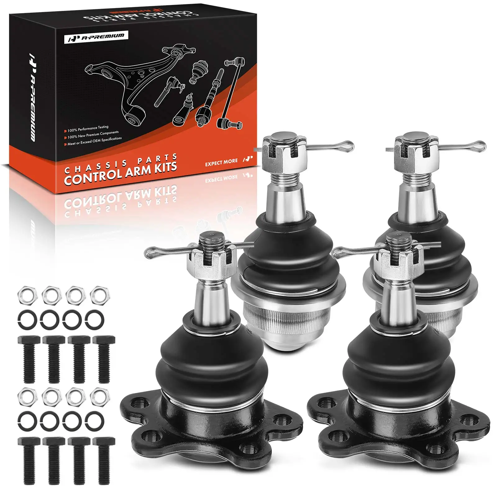A-Premium 4x Front Ball Joint Kit for Chevrolet Tahoe 1996-2000 K1500 Suburban 1996-1999 GMC Yukon 1996-1999 Cadillac Escalade