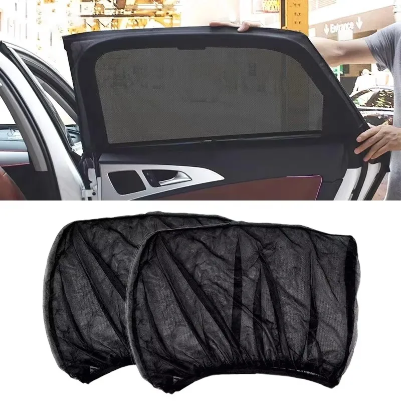 2 Stuks Sedan/Suv Auto Zonnescherm Styling Accessoires Auto Uv Beschermen Gordijn Zijruit Zonnescherm Mesh Zonneklep bescherming Films