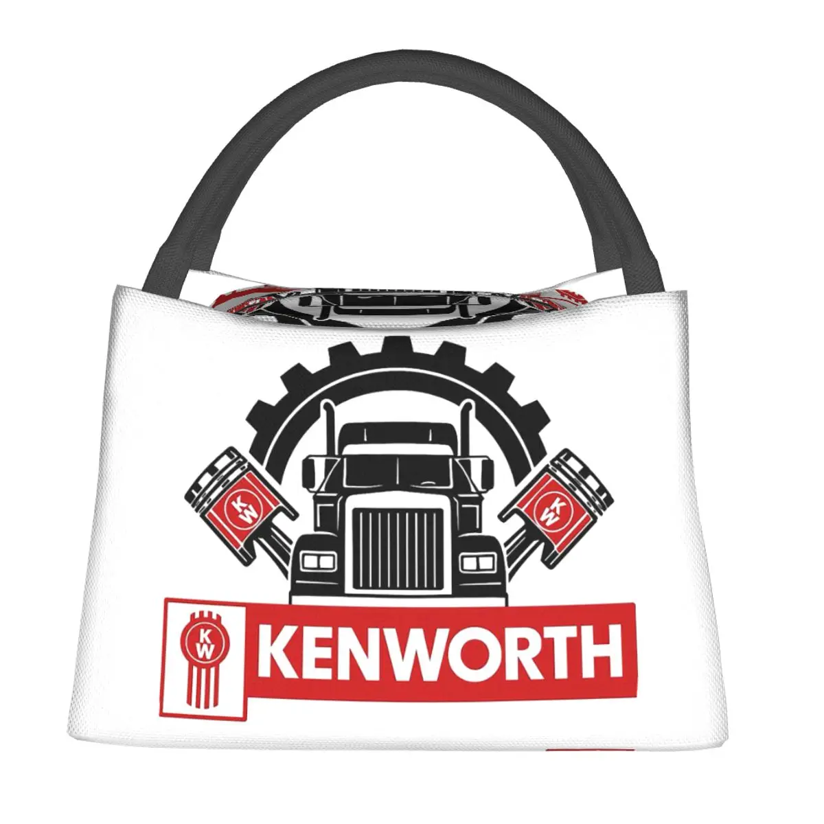 

Изолированная сумка для обеда с логотипом Kenworth для женщин и детей, портативные коробки для еды, термосумка для обеда