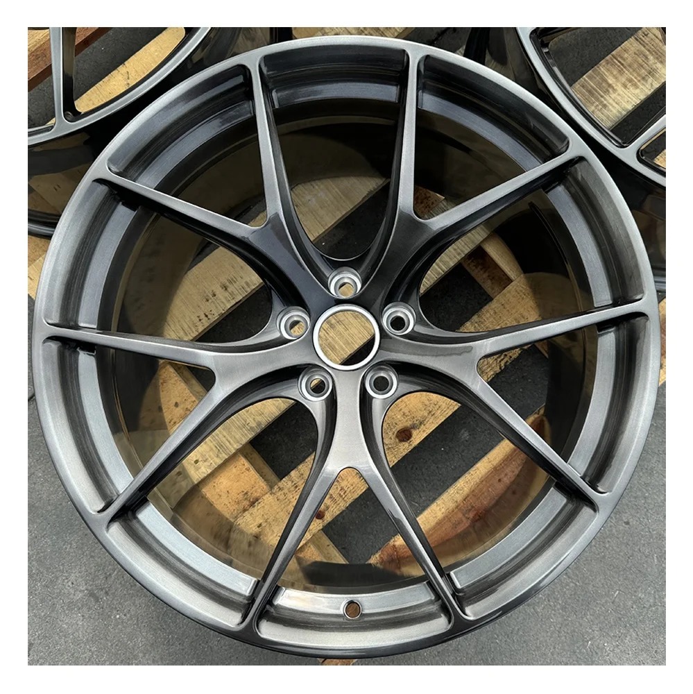 forged car wheel rims 6061-T6 alloy monoblock wheels 20 21 22 24 26 inch 5x112 custom brushed black passenger car wheels