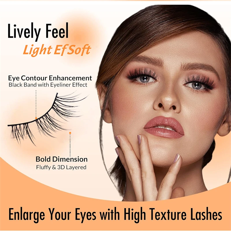 Wodoodporne, odporne na pot, samozapalające się, lekkie, naturalne rzęsy doczepiane, podkreślające naturalne podkręcenie, bez potrzeby stosowania kleju, łatwe w aplikacji.