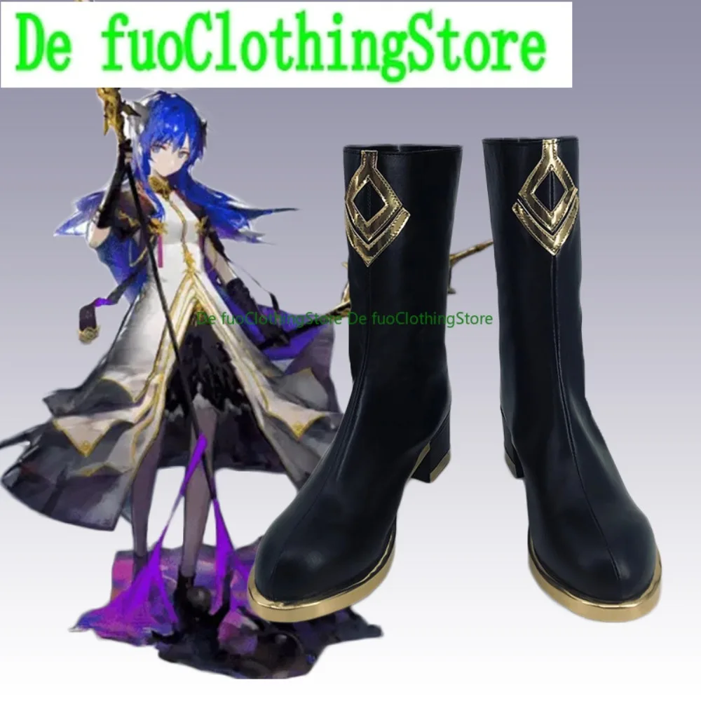 

DefuoClothing Arknights Mostima изысканная кожа обувь для косплея аниме игры костюмы на Хэллоуин реквизит для вечеринки обувь