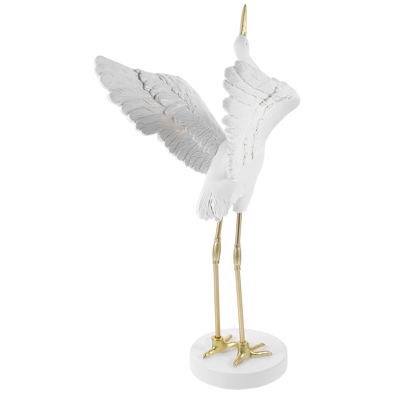 

1Pcs Crane Ornament Resin Home Decorative Crafts Living Room Office Elegant Stylish Resin Crane Decor Stylish Decoration