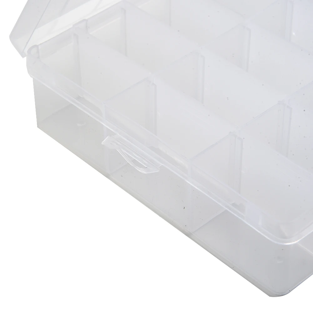 Transparent Plastic Storage Box Jewelry Box Compartment Adjustable Container For Beads Earring Box For Jewelry RectangleCase