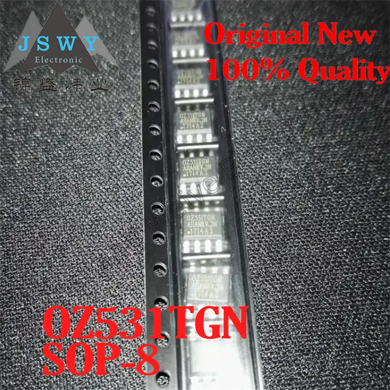 

(5/20 pcs) OZ531TGN SOP-8 LED driver control chip. Brand new and original. Fast shipping. Electronic components.