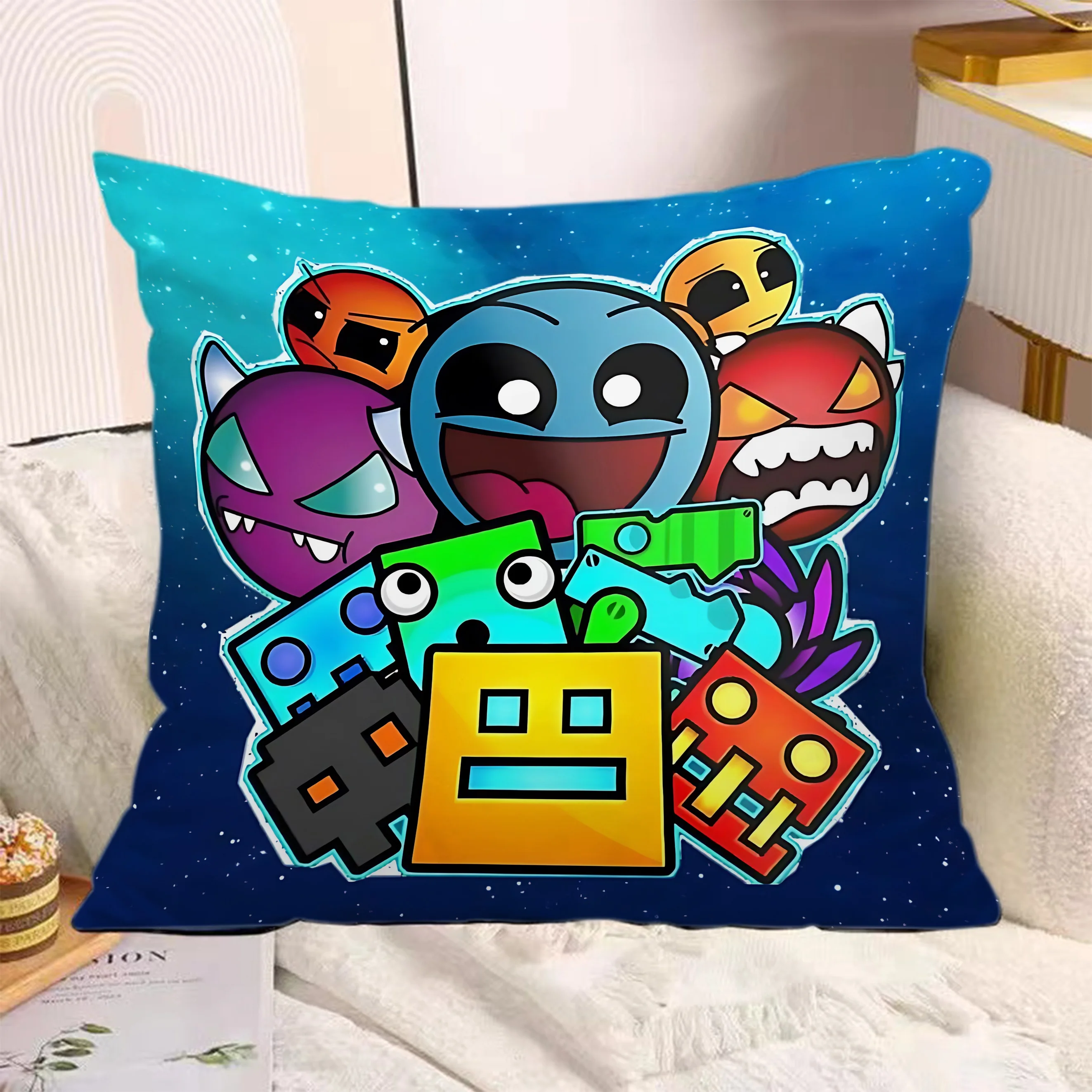 Popular Games Pillowcase Cartoon Sofa Decoration Home Double sided Printed Square Velvet Cute Cushion Cover Living Room Gift