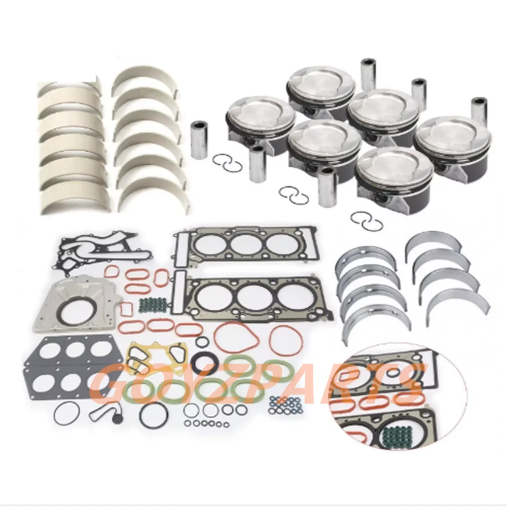 2760300224 Pistons Bearings Rod Tile Gasket Overhaul Rebuild Kit For Mercedes-Benz C350 E350 GLK350 GLE350 ML300 M276 R350 3.5L