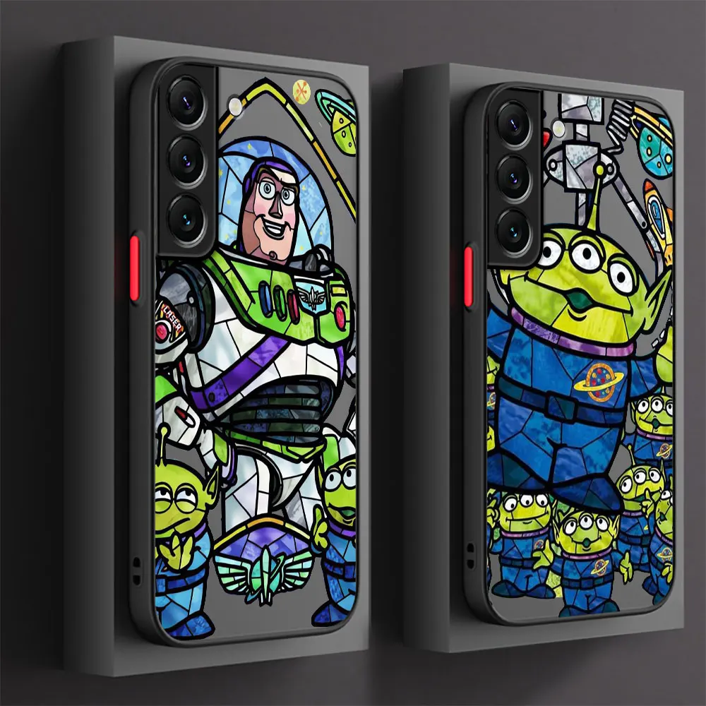 Disney Toy Story Matte Case For Samsung Galaxy S22 S23 S20 S21 FE S10 S24 Plus Capa Note 20 Ultra 10 Lite Phone Fundas