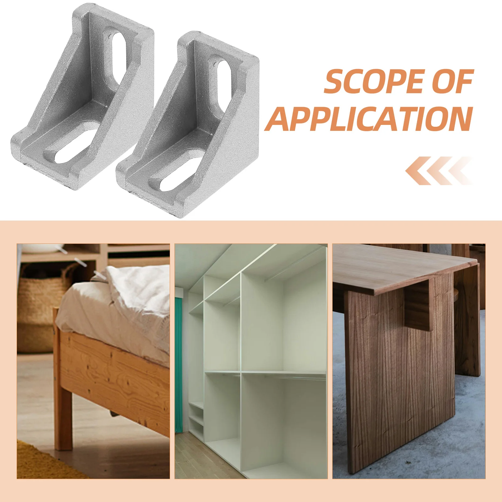 

2 Sets Corner Brackets Multi-Functional Angle For Industrial Connectors Hardware Accessories Fastener Support Sturdy