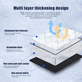 Pro čelní sklo proti sněhu, mráz, prach a UV záření, zimní oblečení do auta, silné magnetické 10 nejlepší prodej Sluneční clona u Toyoty RAV4 - №7