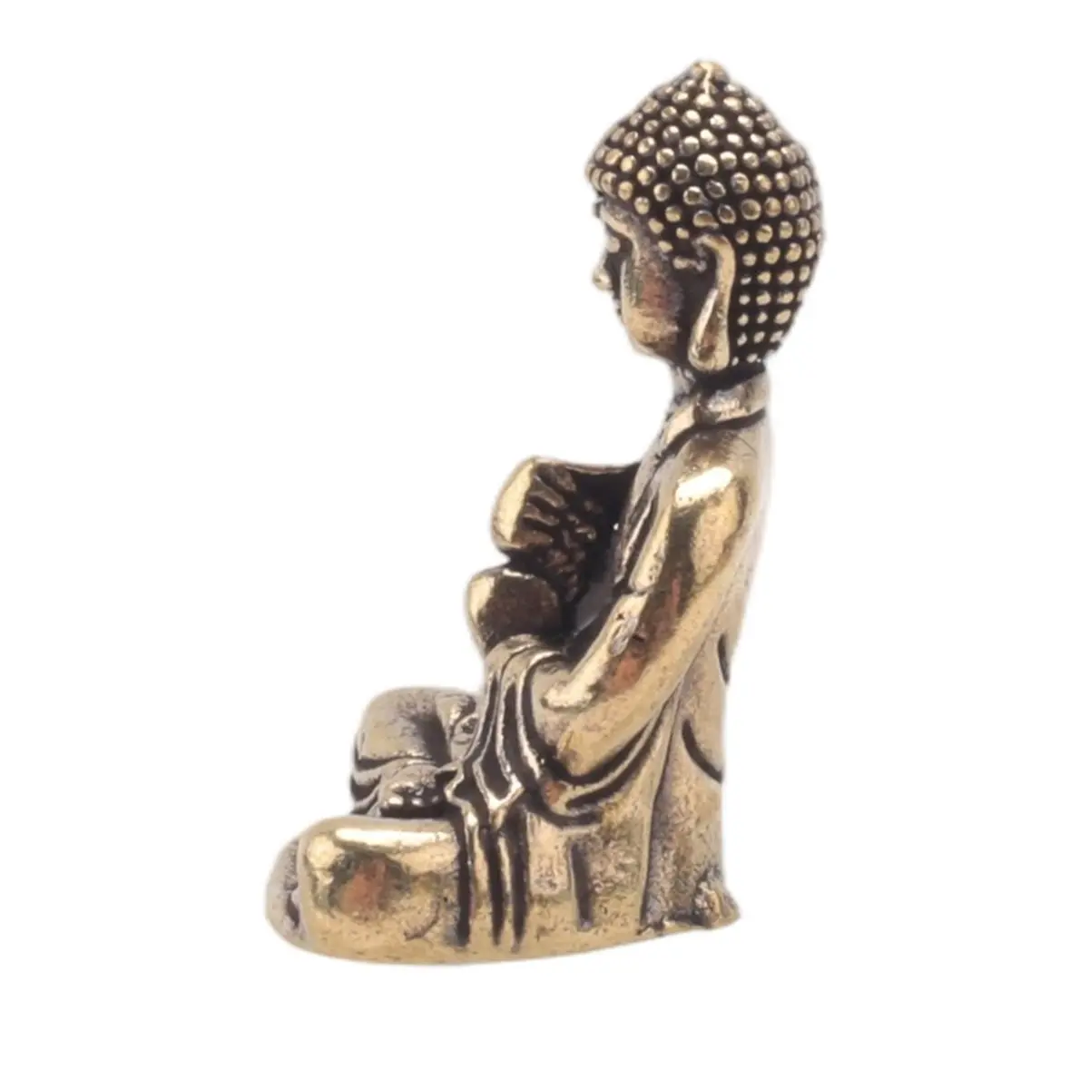 AA77 NEW Mini Buddha Statue Bronze Buddha Statue Chinese Buddhism Pure Copper Bronze Sakyamuni Buddha Statue