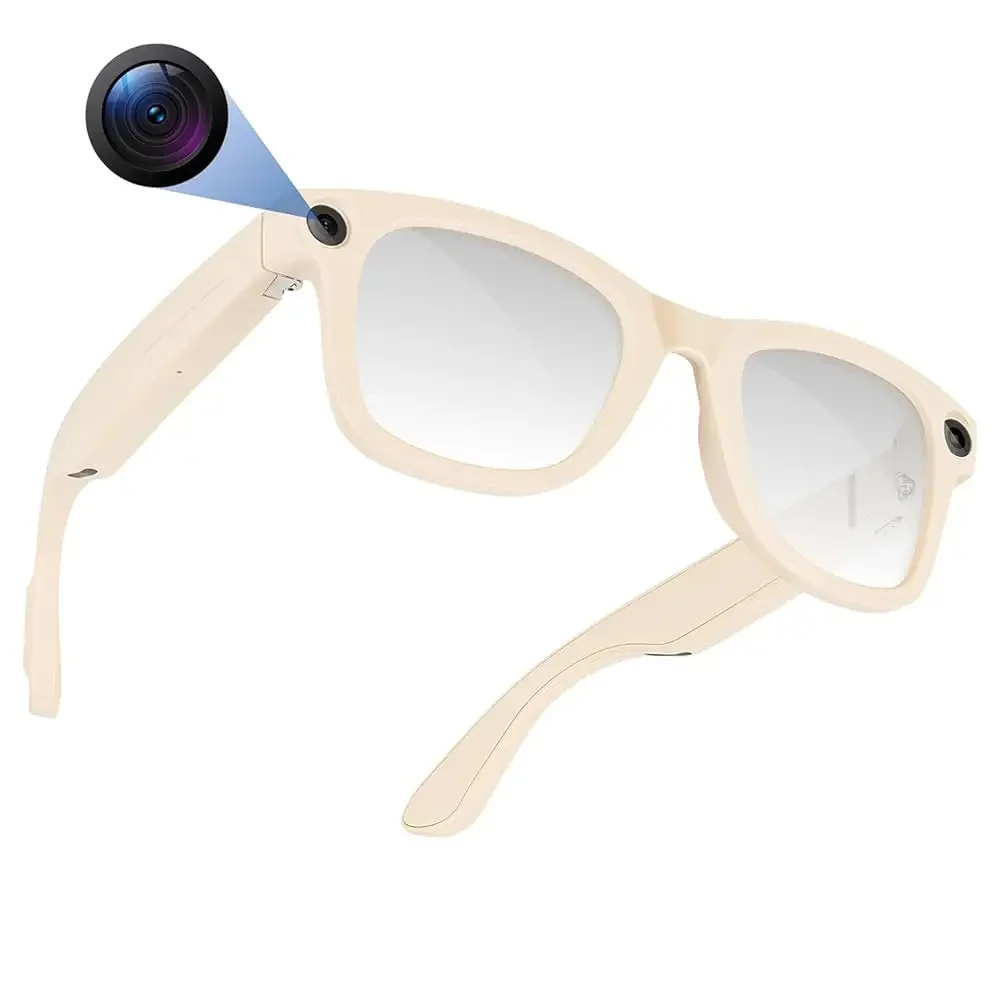 

Ailexpress-Free Shipping-AI Smart Glasses with Camera and Bluetooth, 8MP 4K Video Audio Recording Glasses with Translation & Voi