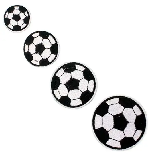 Cartoon Self-adhesive Football Patches Embroidered Soccer Stickers Sport Balls Appliques For Jeans Clothes Backpack Motif Badge