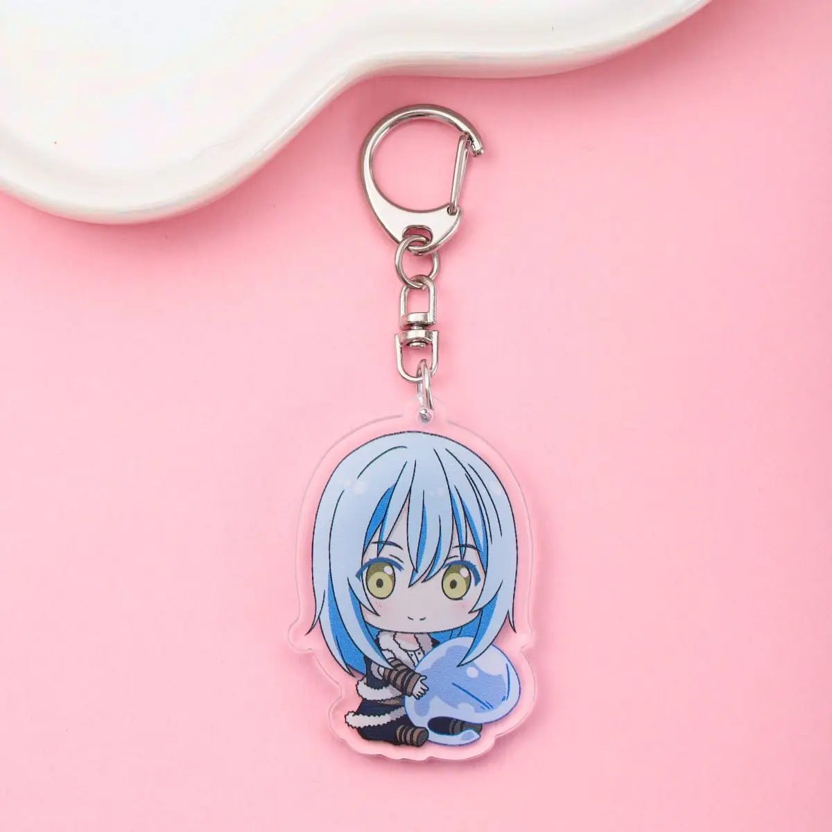 Porte-clés avec figurines d'anime Rimuru Tempest, cette fois je me suis réincarné en slime, pendentif mignon, clé de voiture, accessoires JOBag, bijoux