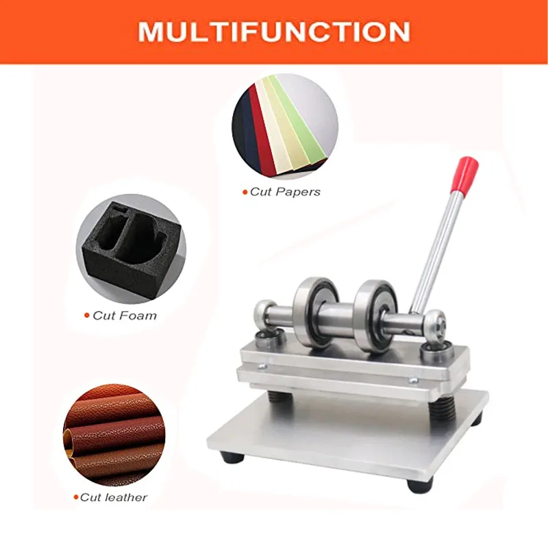 Small Hand Press Leather Die Cutting Machine, Feeding Width 15cm, Leather Die Cutter, Manual Press, DIY