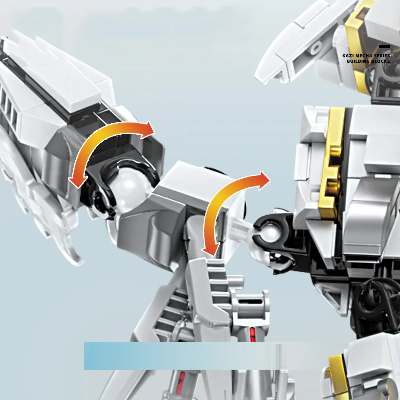 Tier Mecha Ninja Baustein Weiß Hurricane Drache Roboter Mech Modell Dampf Bau Ziegel Spielzeug Sammlung Mit Licht