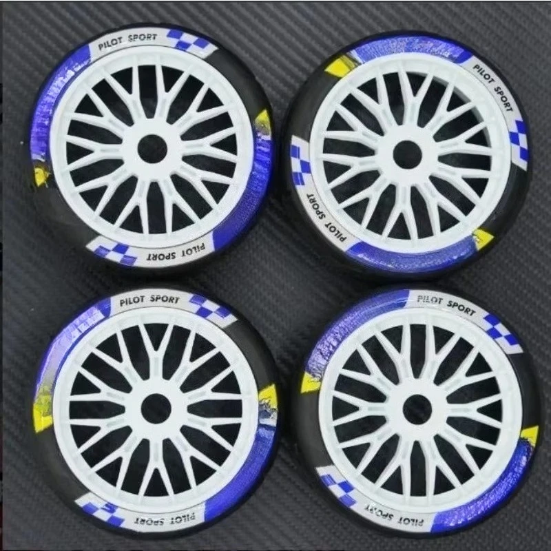 1/7 Scale On-Road Rally Tire 104mm Dia 41mm Width 17mm Hex for KM C3 EX07 MJX7303/7304 Rlaarlo EVO KKPIT XNR/1/7 RC On Road Tire