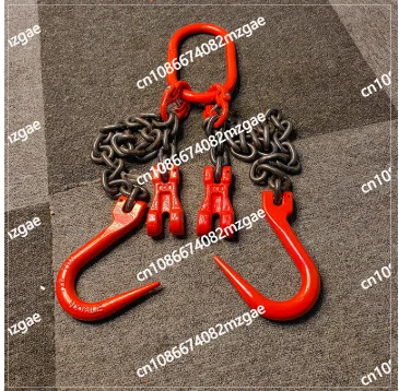 

Pointed Steel Pipe Hook Adjustable Length Combination Rigging Double Leg Lifting Chain Hook