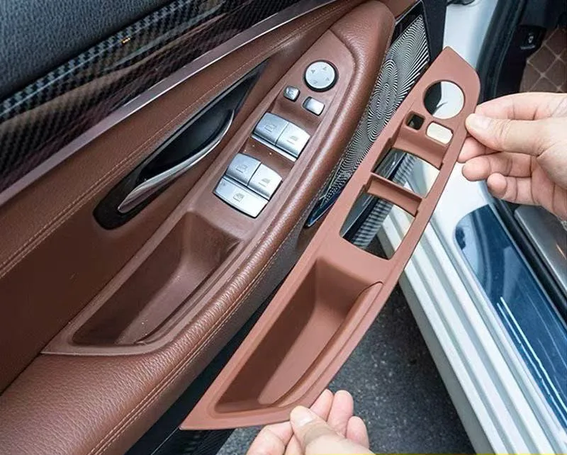 LHD F10/F11 Driver Side Door Handle Sticker No-Remove Interior Door Pull Handle Sticky Cover for BMW 5 Series F10/F11 520