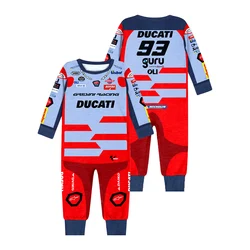 2024 Summer New MOTO GP Jumpsuit Bestseller Marquis 93 Driver Enthusiast Baby One-piece Outfit Outdoor Sports Clothing Baby Boys