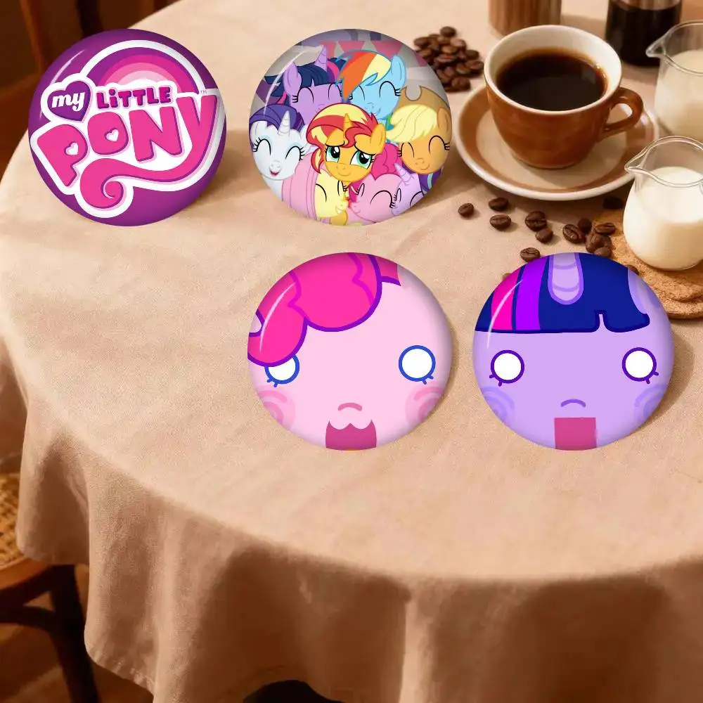 Anime Brooches Cute Cartoon Badge Jacket Jeans Lapel Pin Gift Accessorie Anime m-m-My cute Little logo Pony