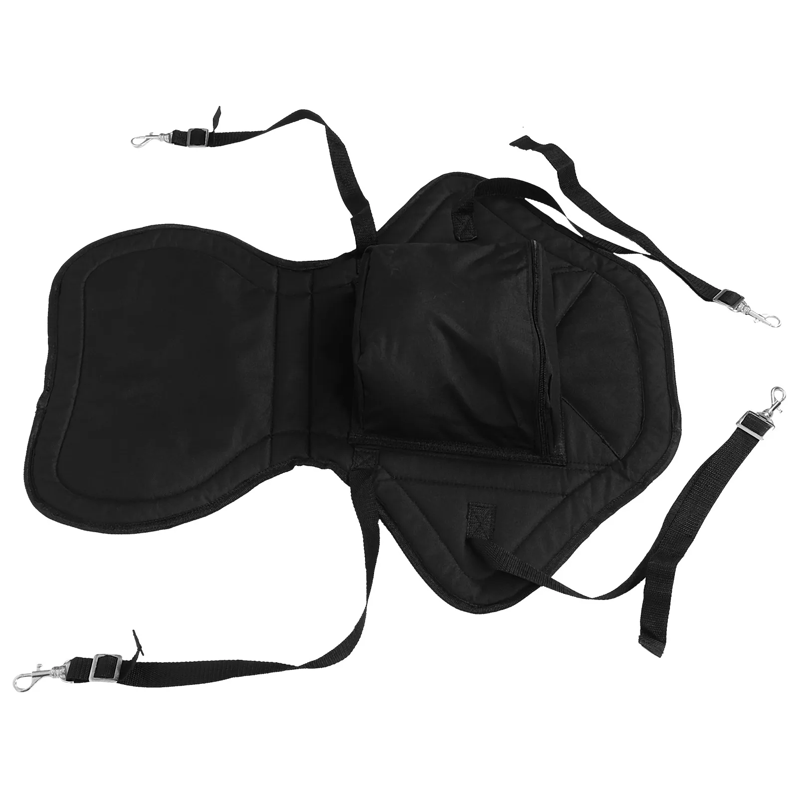 

Inflatable Kayak Cushion Comfortable Backrest Pads Black Portable Outdoor Accessories Breathing Back Cushion Pad Pad